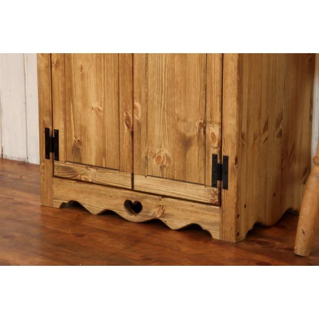 ハート キャビネット L オーダーメイド カントリー家具 完成品 選べる