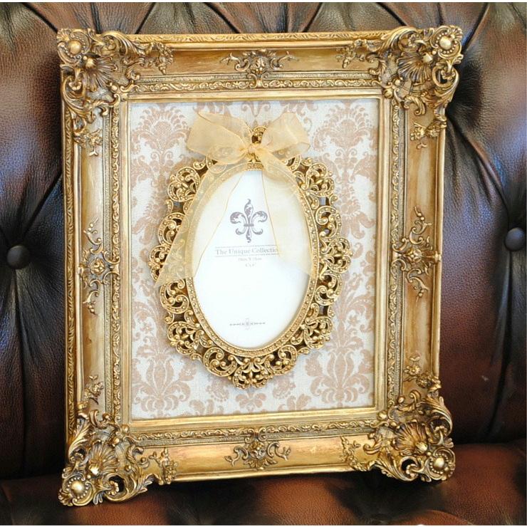 フォトフレーム リボンフォトフレーム 額入りフォトフレーム ゴールド