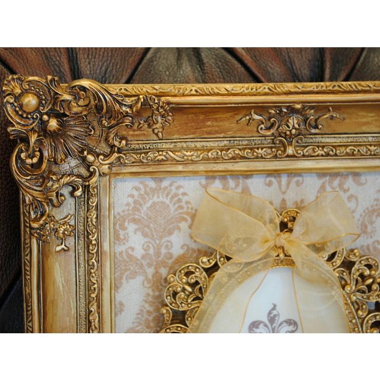 フォトフレーム リボンフォトフレーム 額入りフォトフレーム ゴールド