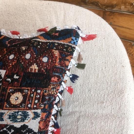 ミックスキリムクッションカバー ブラック : 輸入雑貨屋 BON ETO