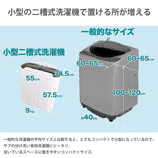 THANKO 洗濯機 縦型 一人暮らし 3.6kg 二槽式洗濯機 サンコー 「別洗い