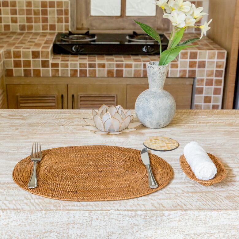 アタ製ランチョンマット バリ島産 40×30cm 2605 : アジア工房 - 通販