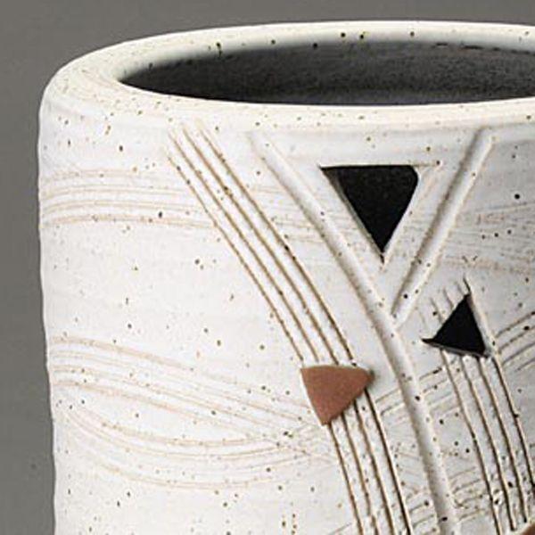 傘立て おしゃれ 外置き 和風モダン 水抜き穴付き 陶器 信楽焼かさたて