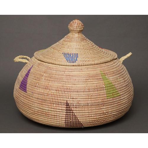 アフリカ セネガル XLサイズ バスケット パニエ No.139 かご アフリカ