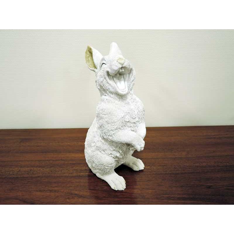 うさぎ 兔 置物 スマイルラビット おしゃれ かわいい クラックアップ