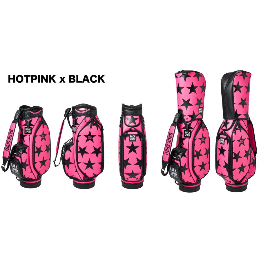 ゴルフバッグ キャディバッグ メンズ レディース 星柄 BACK SPIN