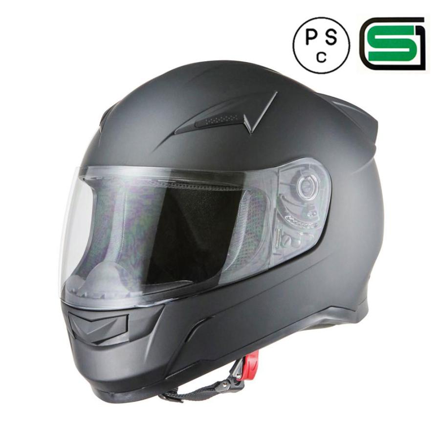 バイクヘルメット XL ヘルメット フルフェイス マットブラック 61-62cm