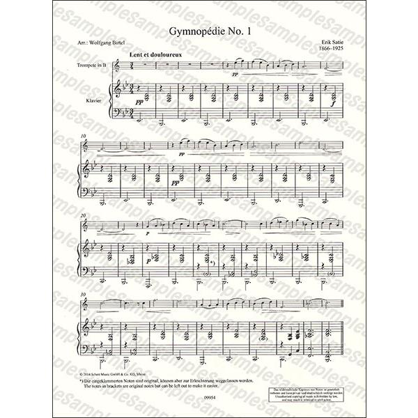 楽譜 サティ／ジムノペディ 第1番 【Trumpet＆Piano】(【1608777
