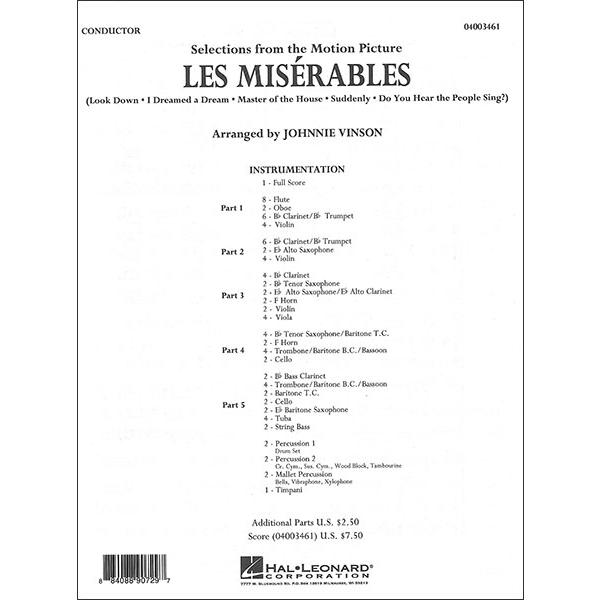 楽譜 「レ・ミゼラブル」映画からのメドレー（04003460／フレックス