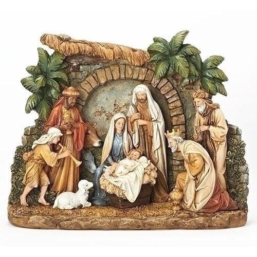 イエスキリストご降誕 ホーリーファミリー、3人の博士、羊飼い置物