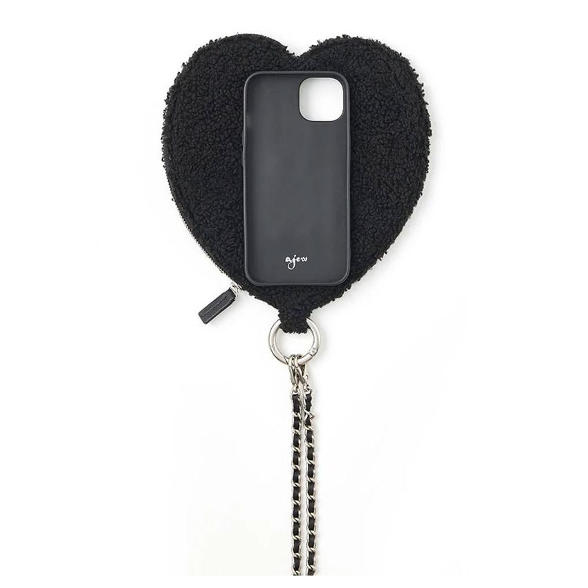 ajew（エジュー） iPhone対応 ajew fluffy dress HEART case shoulder