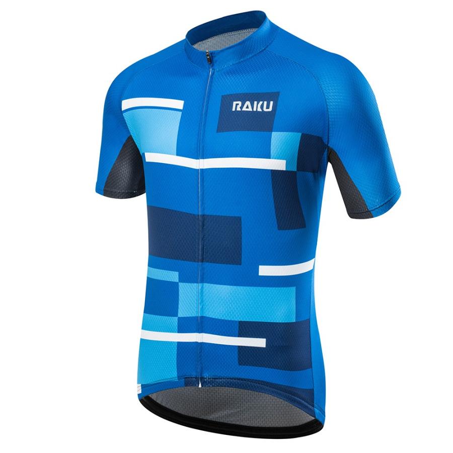 RAKU サイクルジャージ サイクルウェア 紫外線反射 伸縮性 速乾 通気性