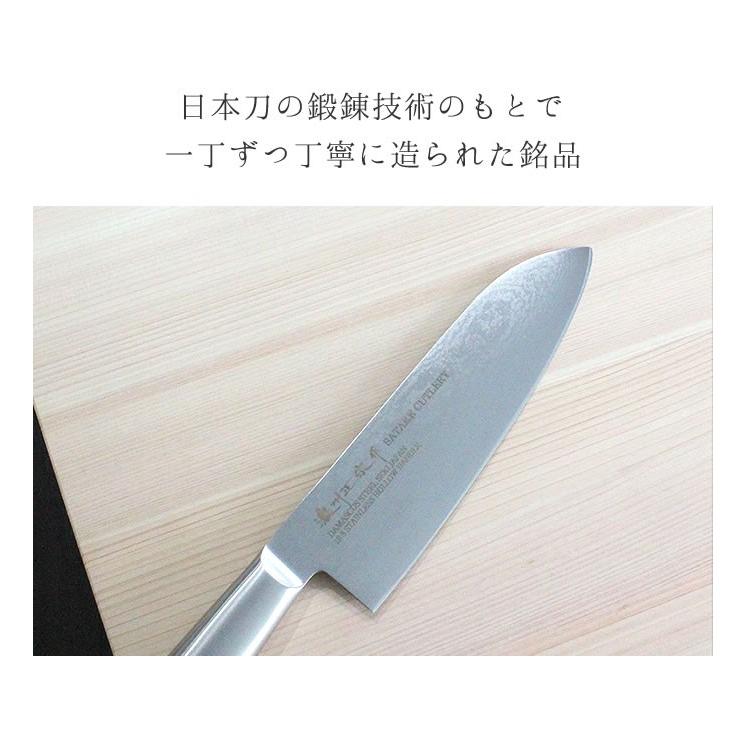 濃州正宗作 包丁 三徳 ダマスカス 17cm 佐竹産業 800-631 : エクリティ