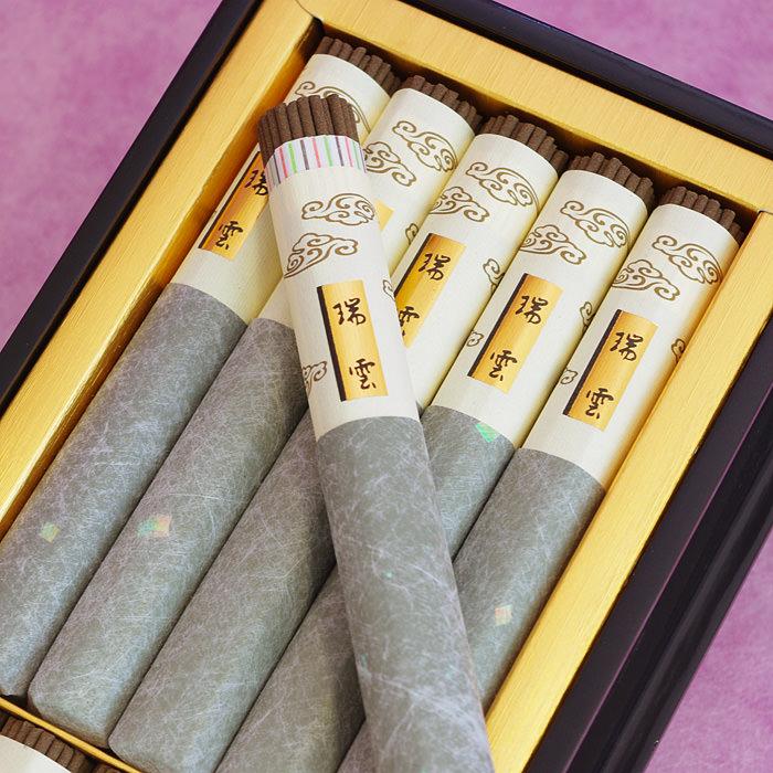 日本香堂 線香「瑞雲」日本香堂 塗箱 短寸10把入 進物用 贈答用 ギフト