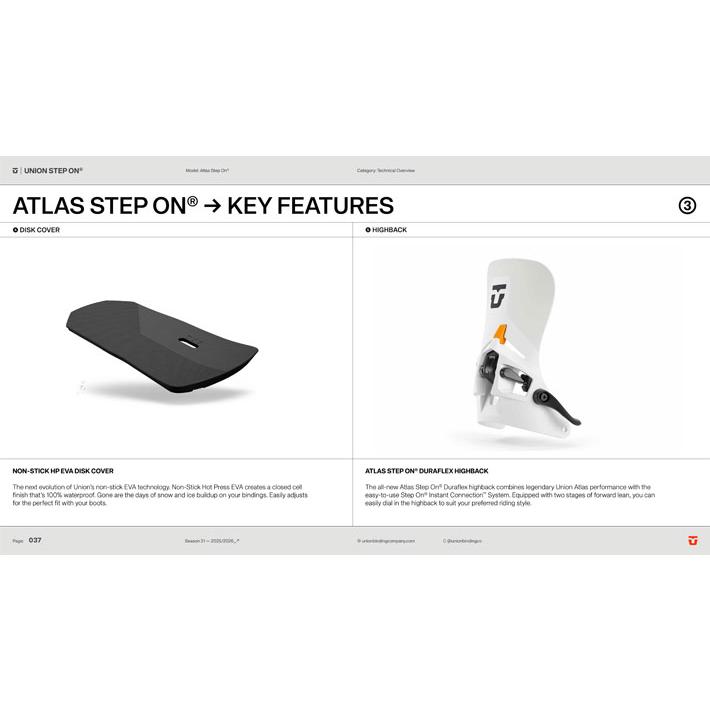 UNION BINDING 25-26 UNION スノーボード ビンディング ATLAS STEP ON