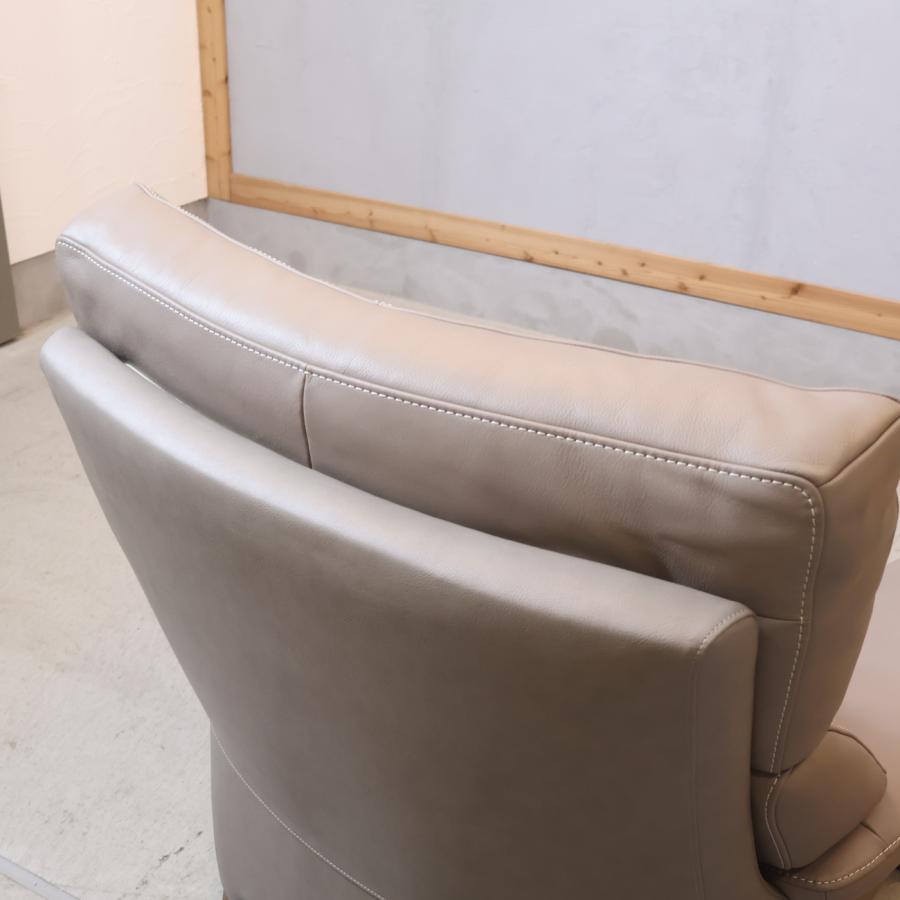 karimoku カリモク家具 ZW73 本革 1人掛けソファ 上品 レザー シングル