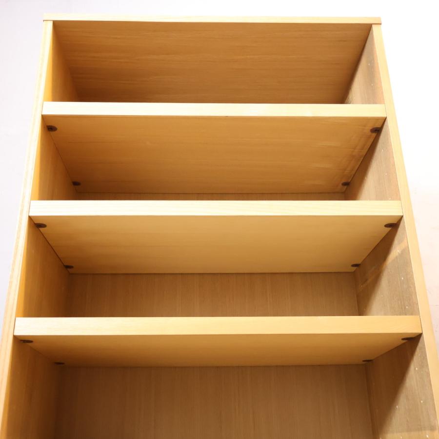 無印良品（MUJI） タモ材 木製収納 本棚 書棚 7段 ブックシェルフ