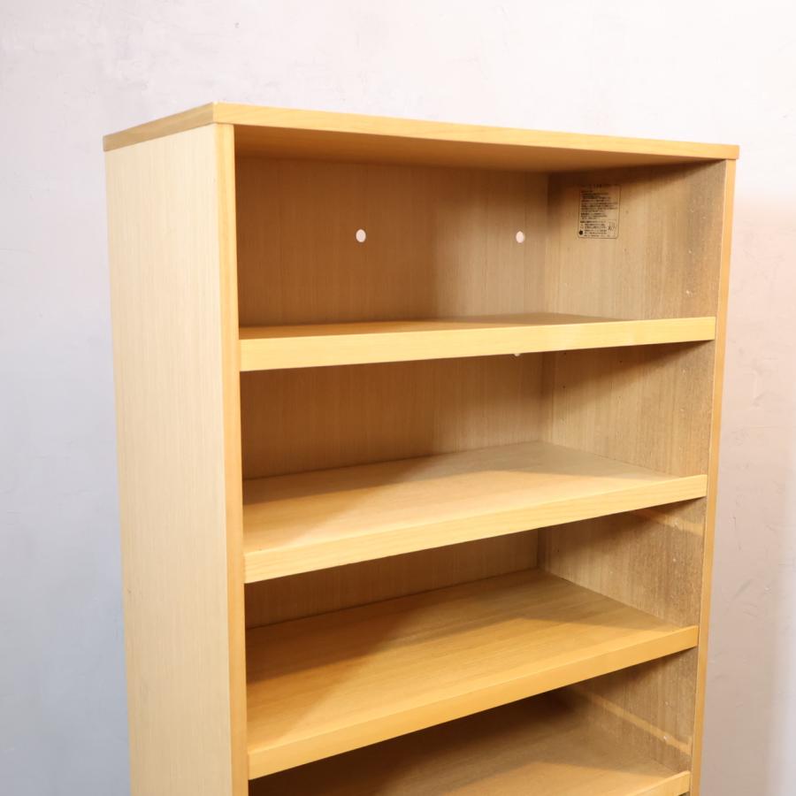 無印良品（MUJI） タモ材 木製収納 本棚 書棚 7段 ブックシェルフ