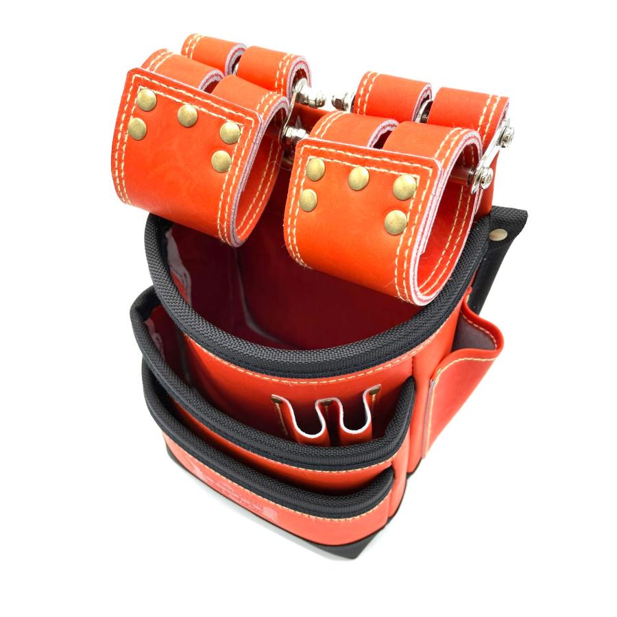 KNICKS（ニックス） KGR-301DDX 最高級赤色グローブ革3段腰袋