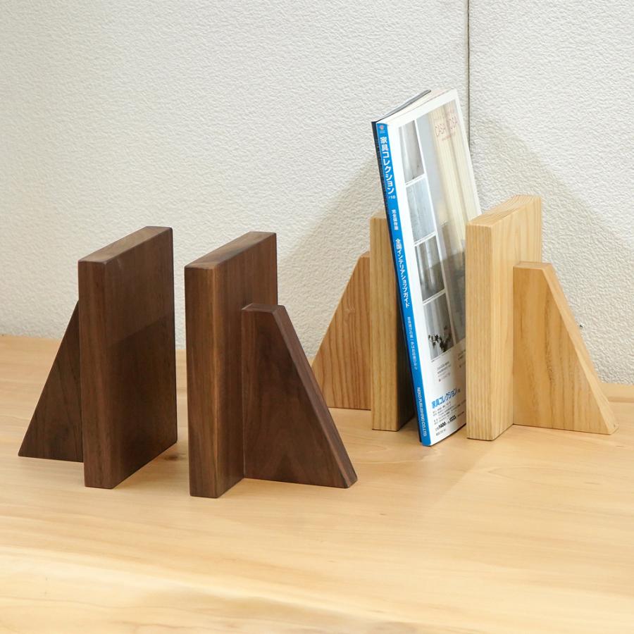 ブックスタンド 木製ブックスタンドA型 2個組 ブックエンド 本立て