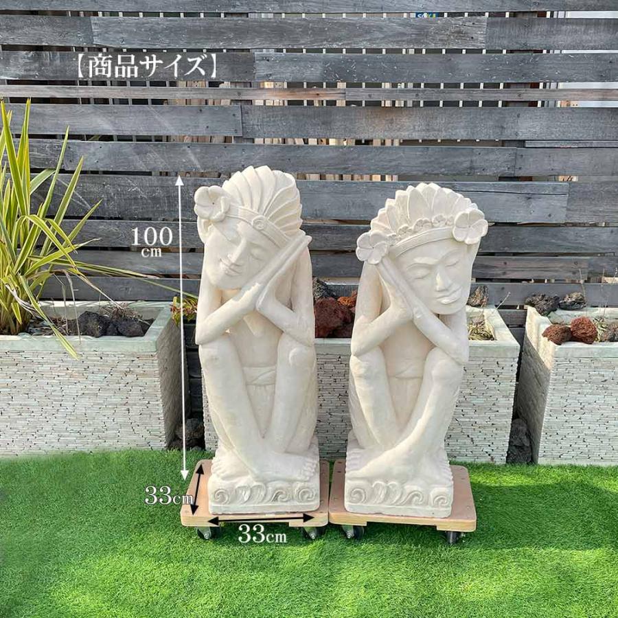 石像 男女カップル像 ペア石像 H約100cm 天然石 大きい ガーデン