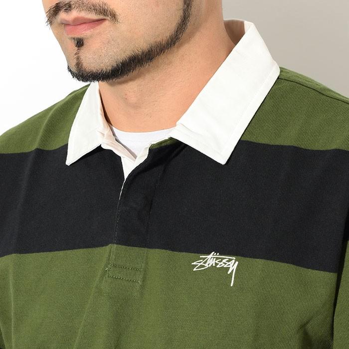 STUSSY（ステューシー） ポロシャツ 長袖 メンズ Classic Stripe Rugby