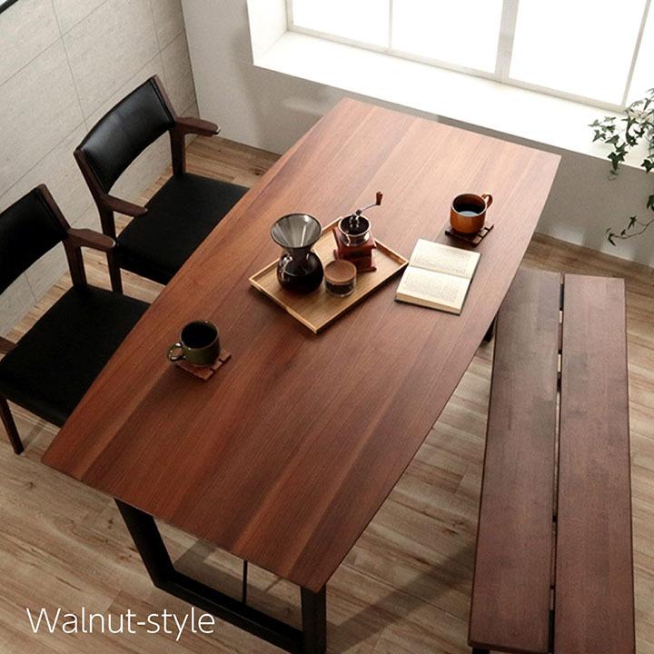 ダイニングテーブル 無垢 ネモ 80×150cm 無垢材オーク ウォールナット