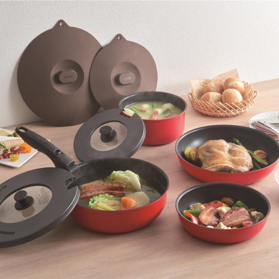 THERMOS（サーモス） ガス火専用 フライパン セット 9点 深型 KSC-9A