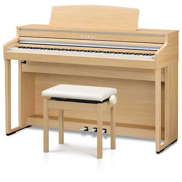 KAWAI カワイ 電子ピアノ(プレミアムライトオーク調)(高低自在椅子