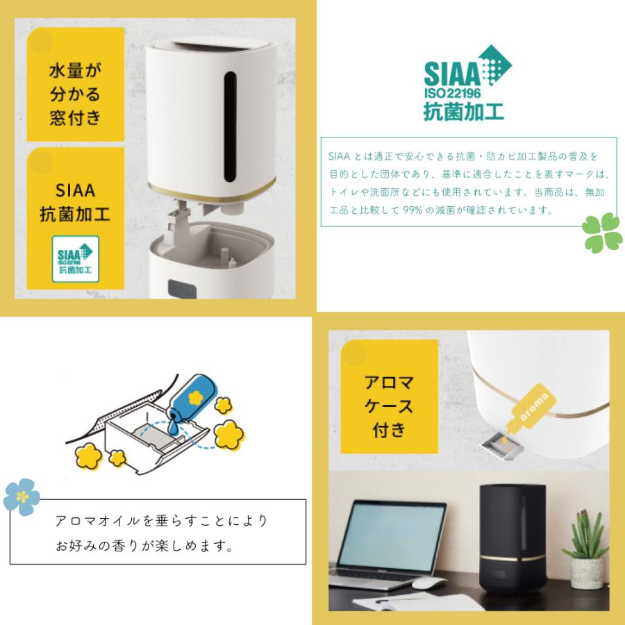 DOSHISHA（ドウシシャ） 加湿器 超音波式 抗菌 卓上 アロマ対応 超音波