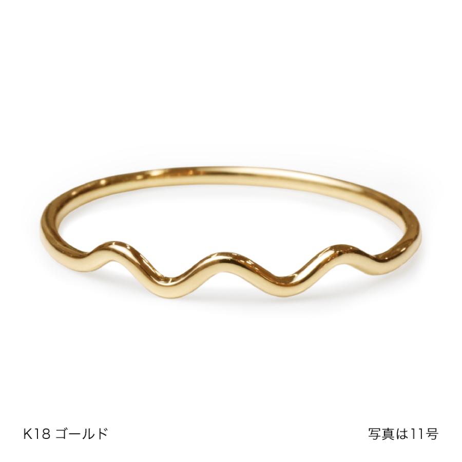 指輪 レディース リング シンプル 18金 K18 ピンクゴールド プラチナ
