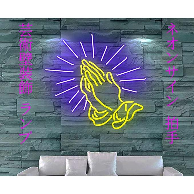 ネオンサイン NEON SIGN 「祈り手」 ネオン管 壁掛け 韓国 広告用看板