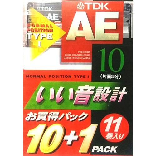 TDK カセットテープ AE 10 いい音設計 10分 10*1 11巻入り : お買い得
