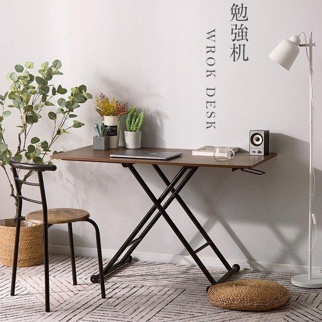 折り畳みテーブル ガス圧昇降式テーブル リビングテーブル 無段階