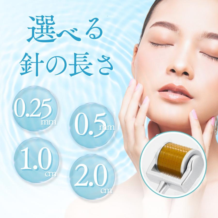 3本セット 日本メーカー製ダーマローラー【4種類 0.25mm/0.5mm/1.0mm