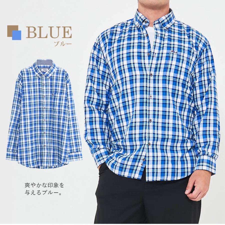 FILA（フィラ） 特価 シャツ メンズ チェックシャツ 長袖 ネルシャツ