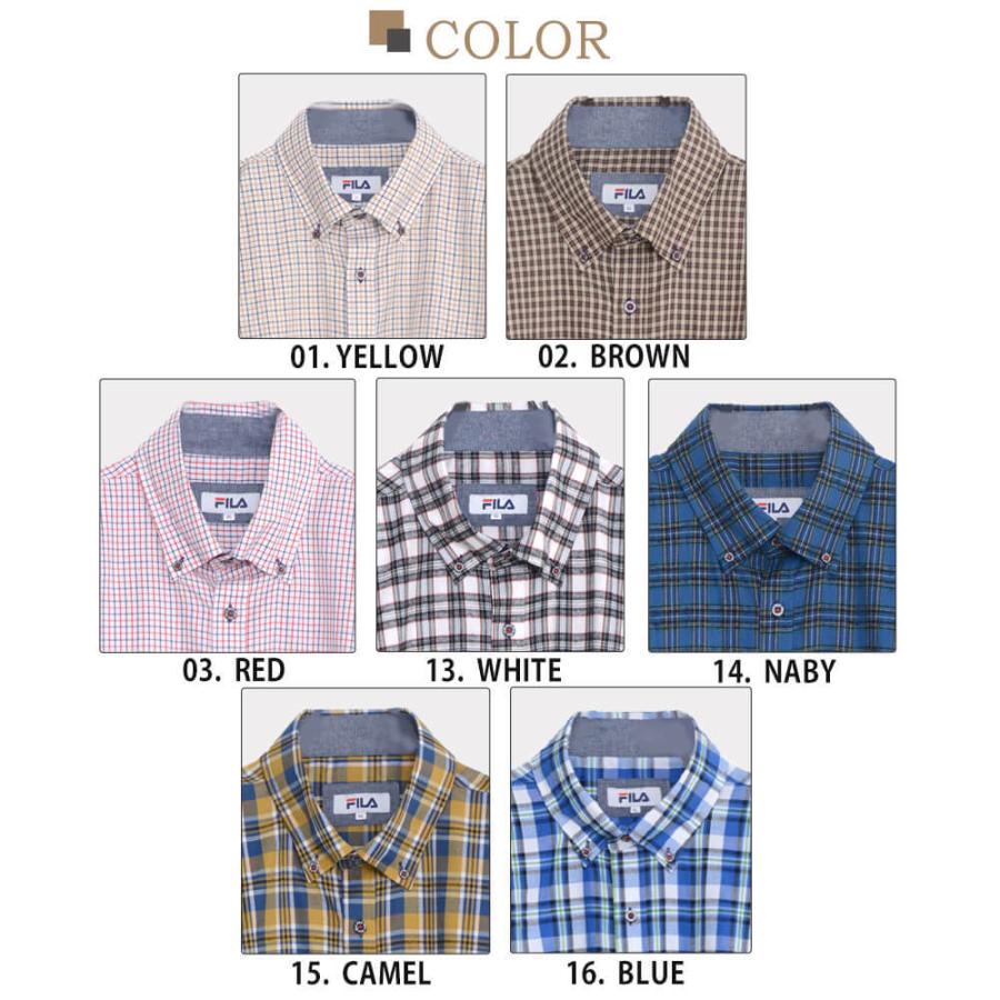 FILA（フィラ） 特価 シャツ メンズ チェックシャツ 長袖 ネルシャツ