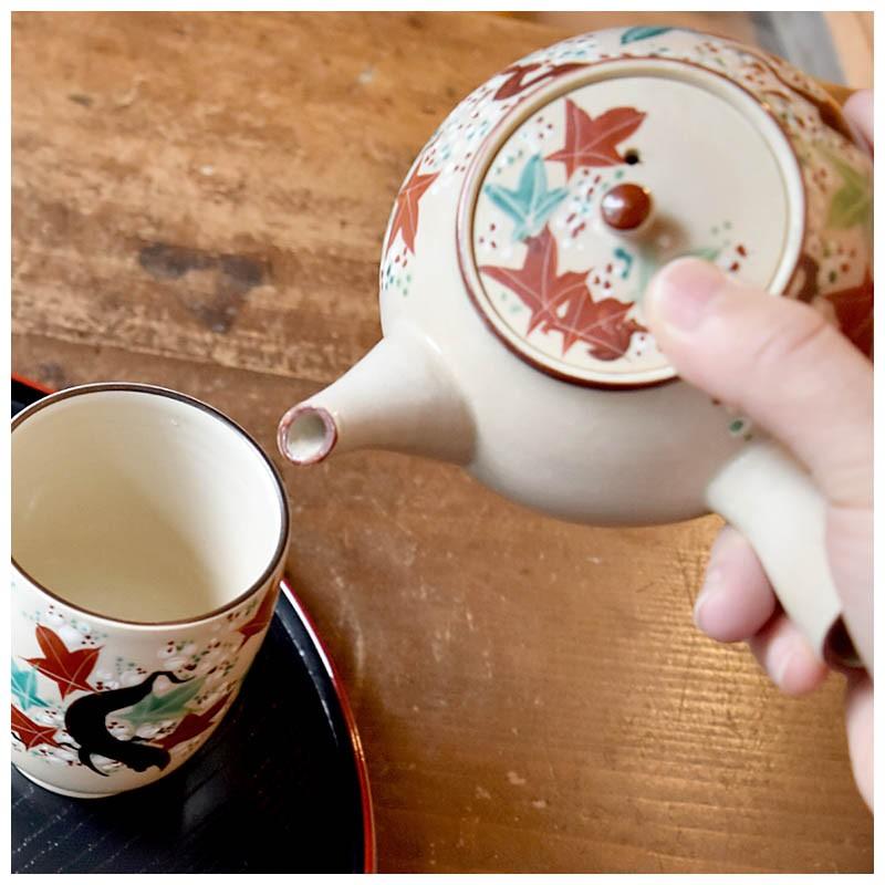 急須 お茶 陶器 茶器 和食器 日本製 さくら 桜 もみじ 紅葉 和モダン