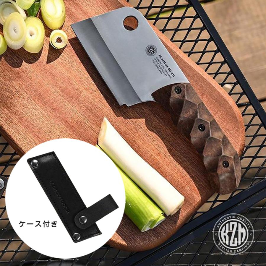 KZM OUTDOOR（カズミ アウトドア） 携帯 ナイフ アウトドア ケース付き