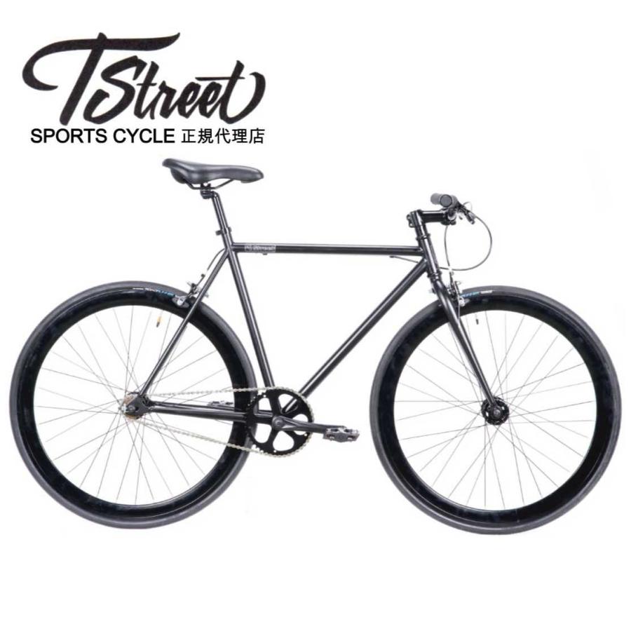 自転車 T-STREET 700C-1SP マットブラック フレームサイズ：480〜540mm