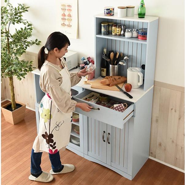 カップボード 食器棚 カントリー調 フレンチスタイル 幅60cm