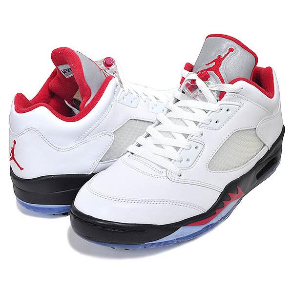 エア ジョーダン 5 NIKE JORDAN LOW GOLF FIRE RED white/fire red