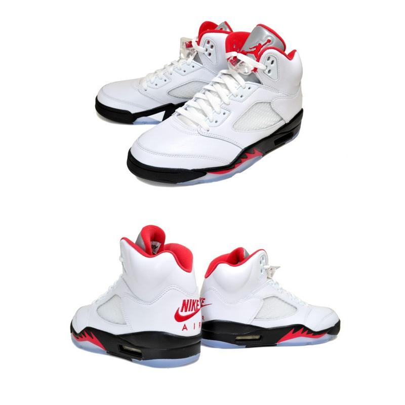 Jordan NIKE AIR JORDAN 5 RETRO true white/fire red-black da1911