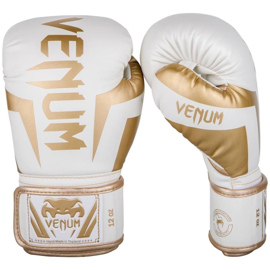 VENUM ボクシング グローブ ELITE BOXING GLOVES （ホワイト×ゴールド