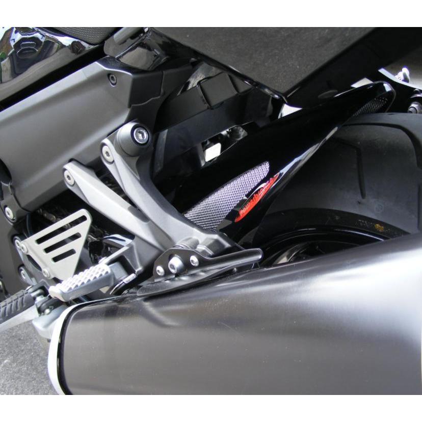 ZZR1400/ZX-14R マットブラック/シルバーメッシュ リアフェンダー