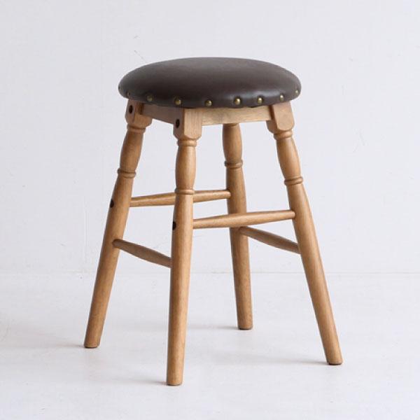 ICHIBA（市場） 椅子 おしゃれ イス 木製 丸 スツール ちょい掛け 北欧