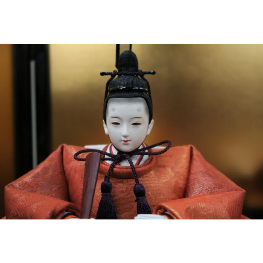 雛人形 安藤桂甫作京雛十番帯地上親王飾りNo.11（金箔12号三曲安芸金