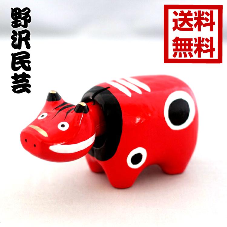 赤べこ 2号（11.5cm）野沢民芸 赤ベコ 民芸品 会津張り子 郷土玩具 お