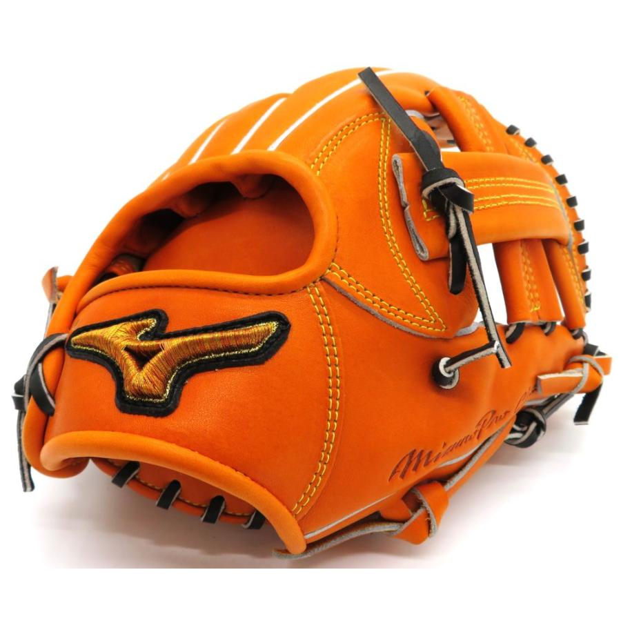 美品】 Mizuno Pro 硬式グローブ オレンジ 左利き用 Mizuno Pro