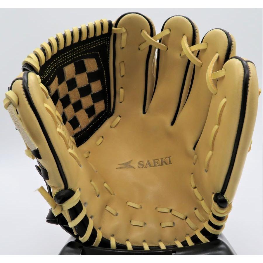 限定軟式グラブ SAEKI(サエキ) 内野手用 S-160-LM クリーム/ブラック